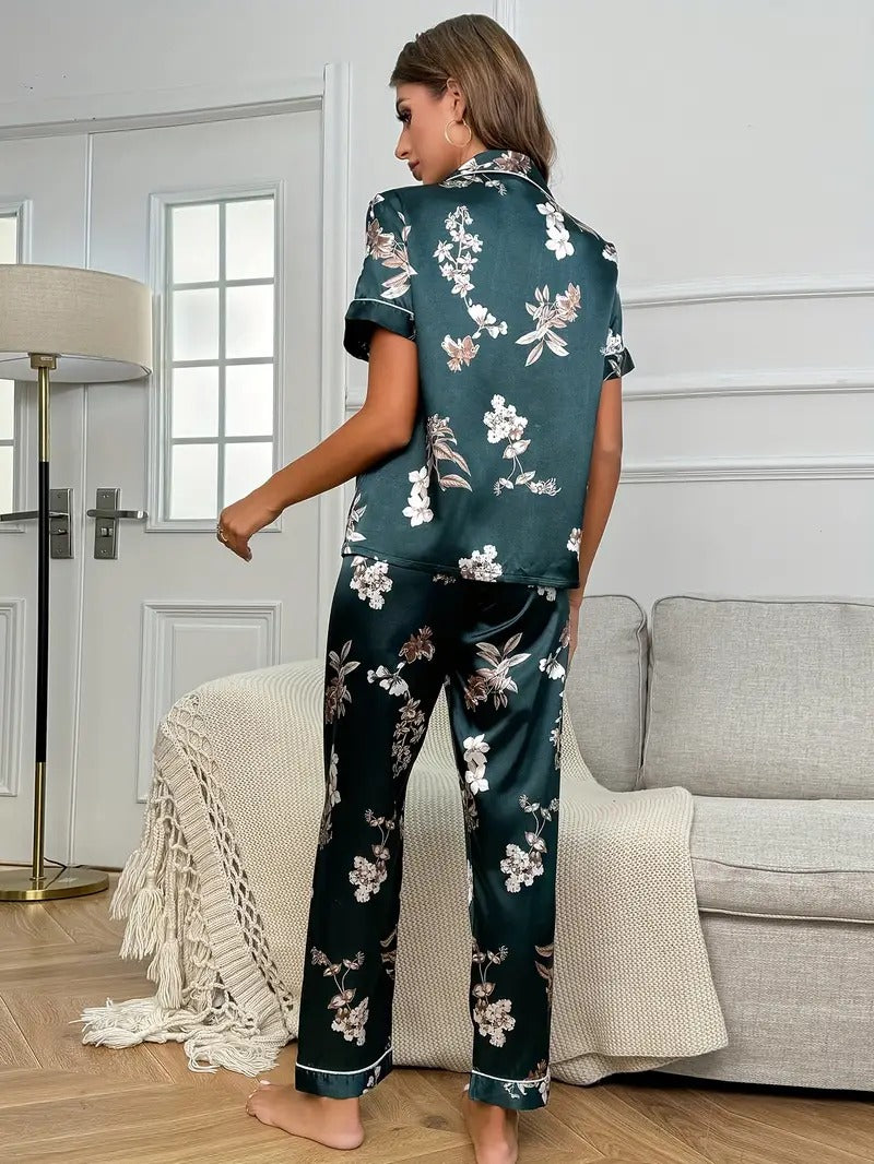 Casual Floral Print Night Suit