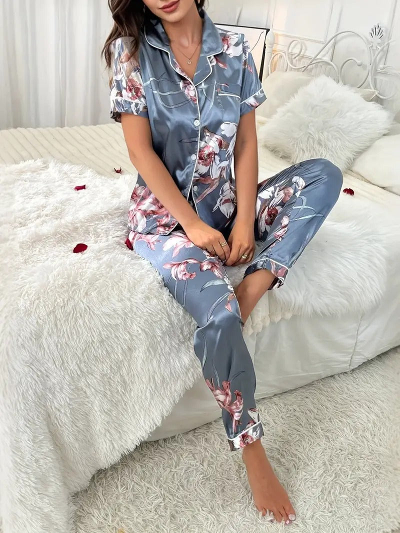 Luxurious Womens Floral Night Suit