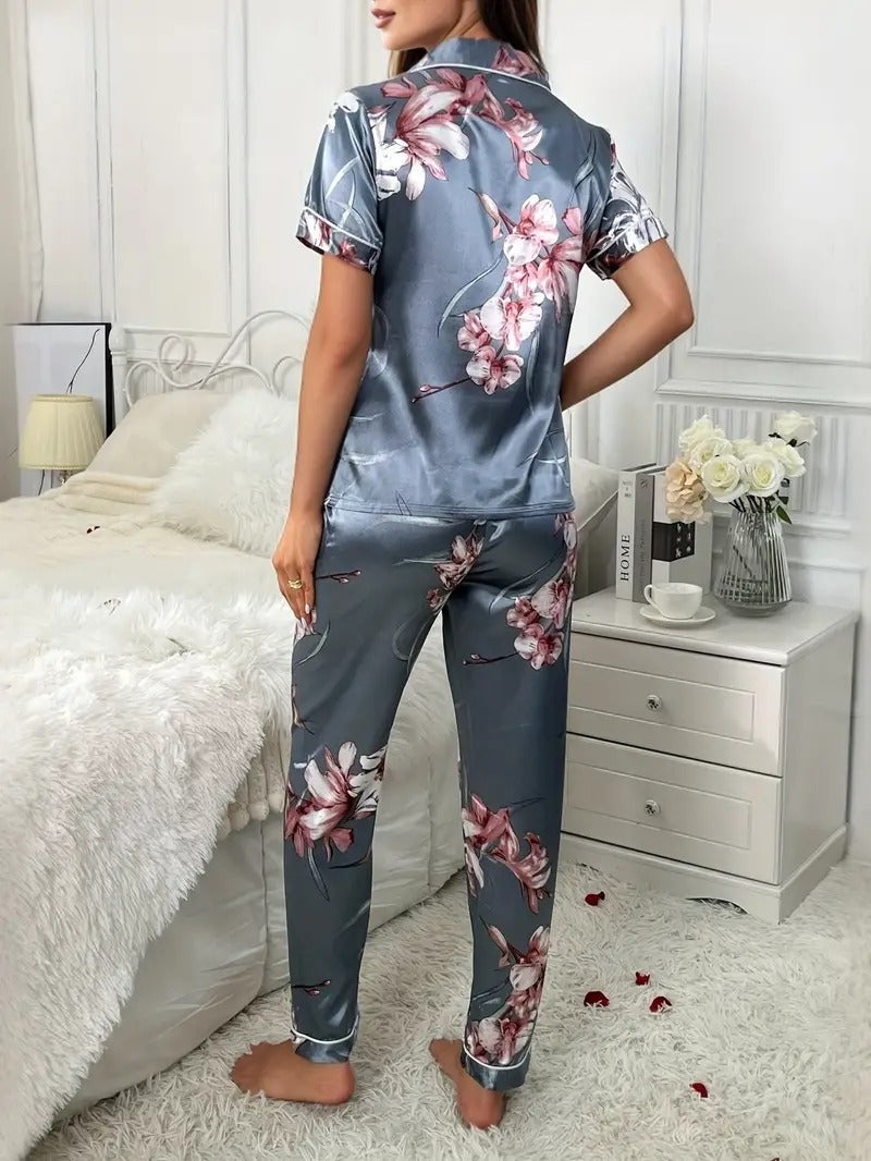 Luxurious Womens Floral Night Suit