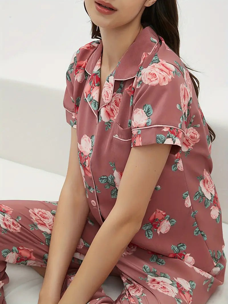 Floral Print Night Suit