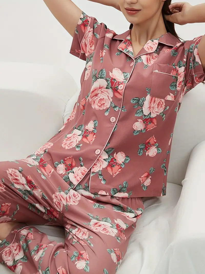 Floral Print Night Suit