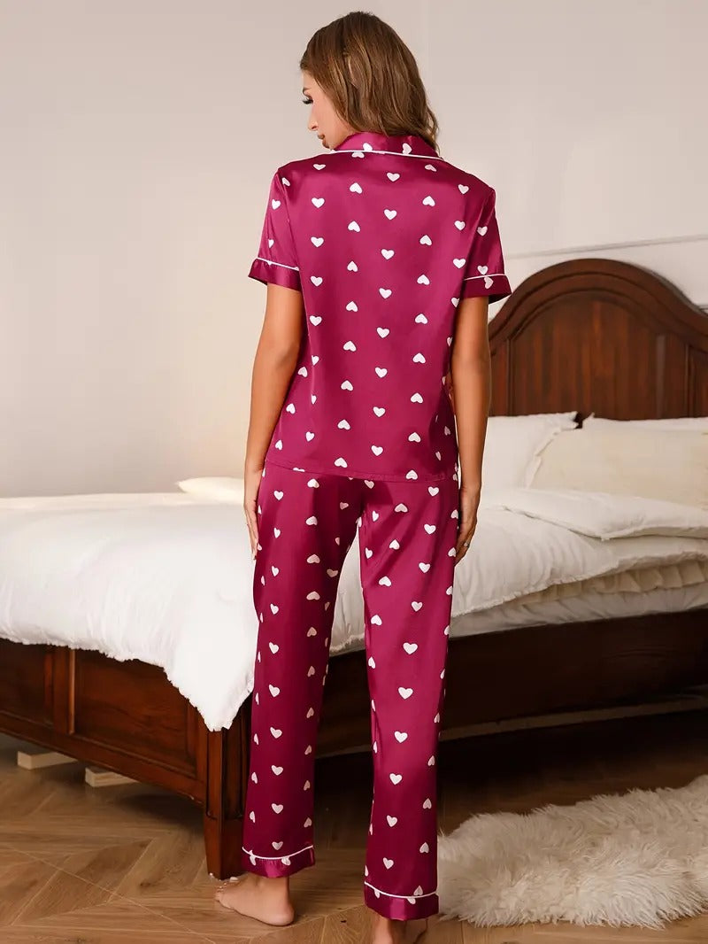 Valentine's Gifts Heart Print Night Suit