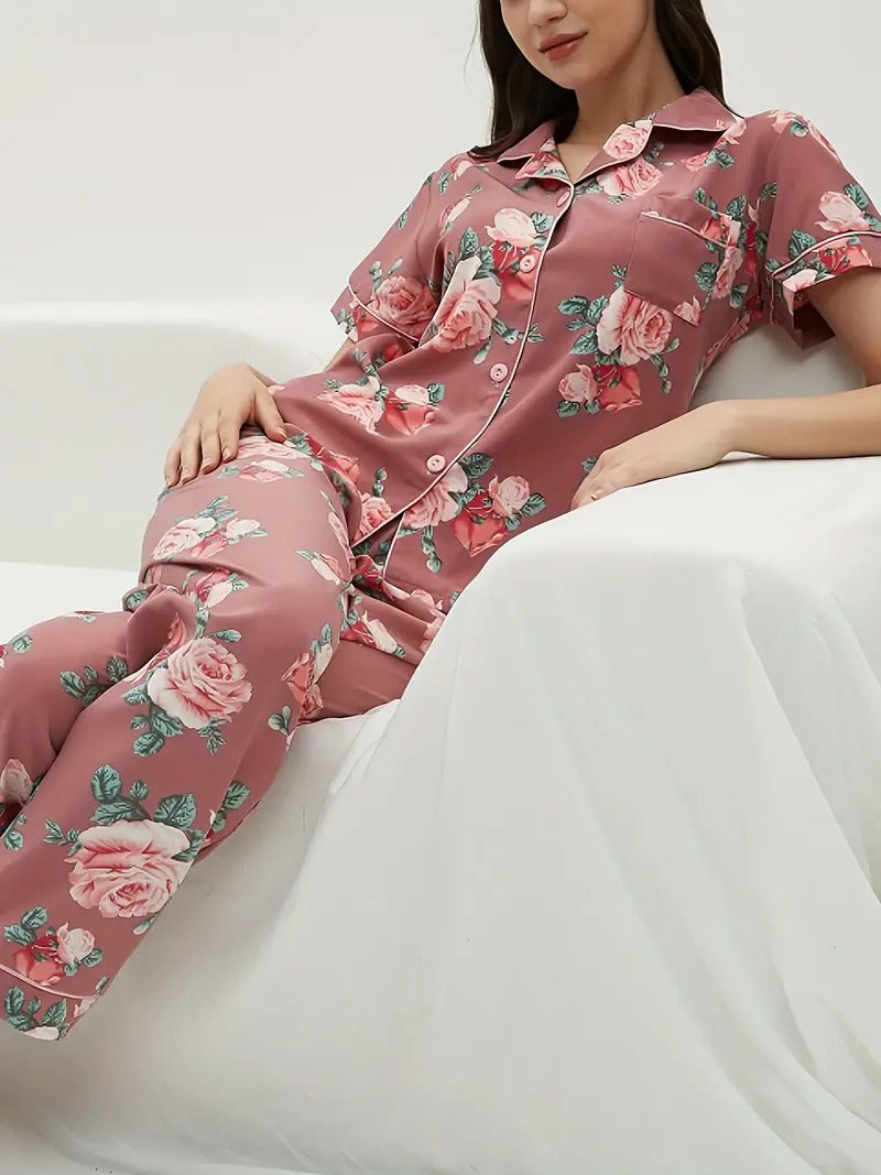 Floral Print Night Suit