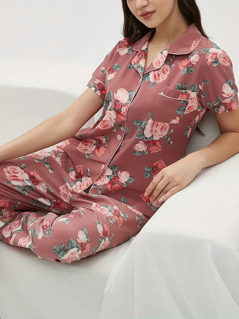 Floral Print Night Suit