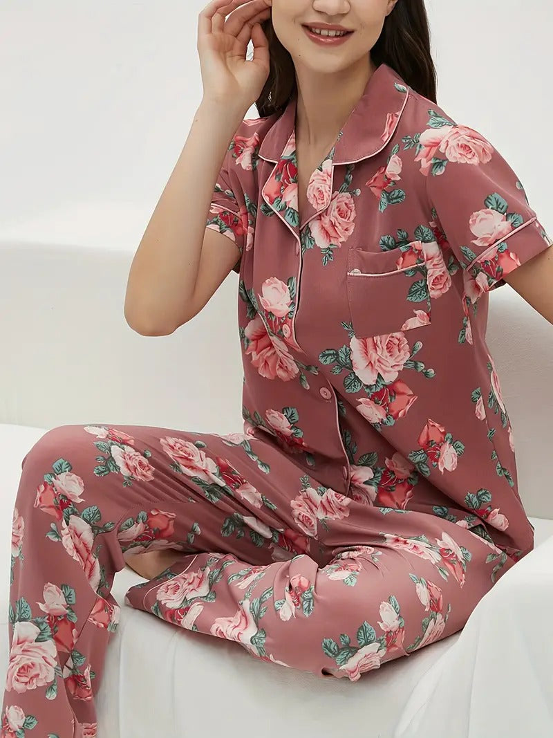 Floral Print Night Suit