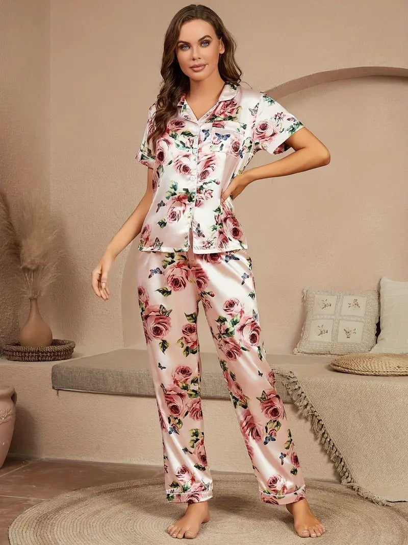 Floral Print Night Suit