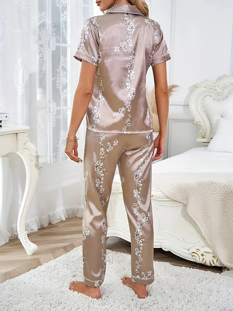 Women's Cherry Blossom Print Night Suit