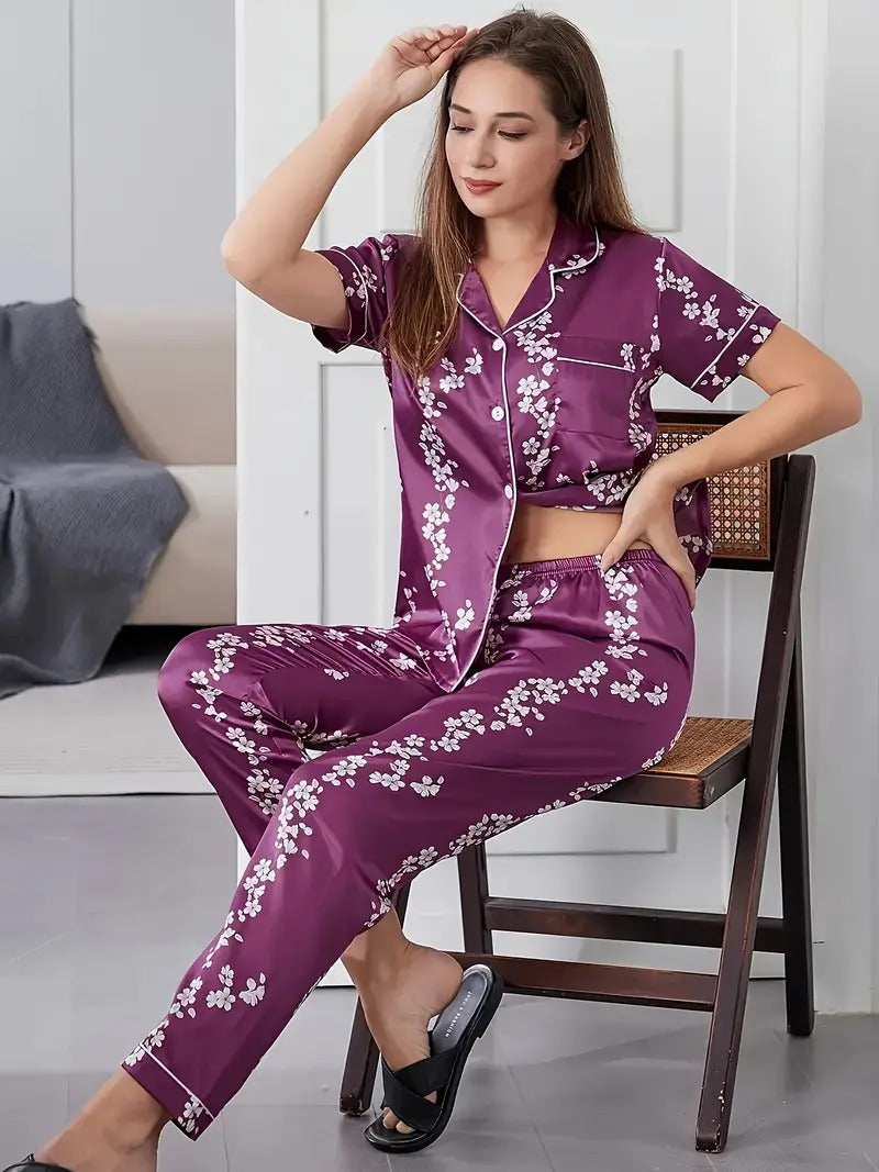 Floral Print Night Suit