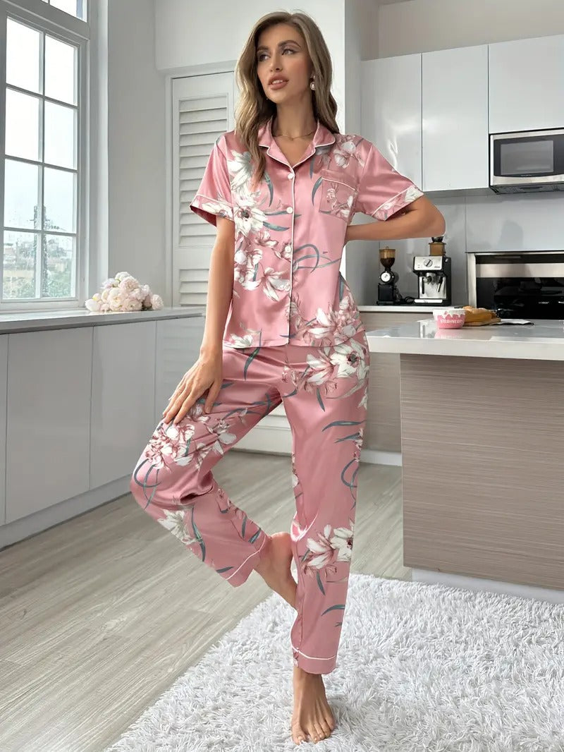 Flirty Floral Night Suit