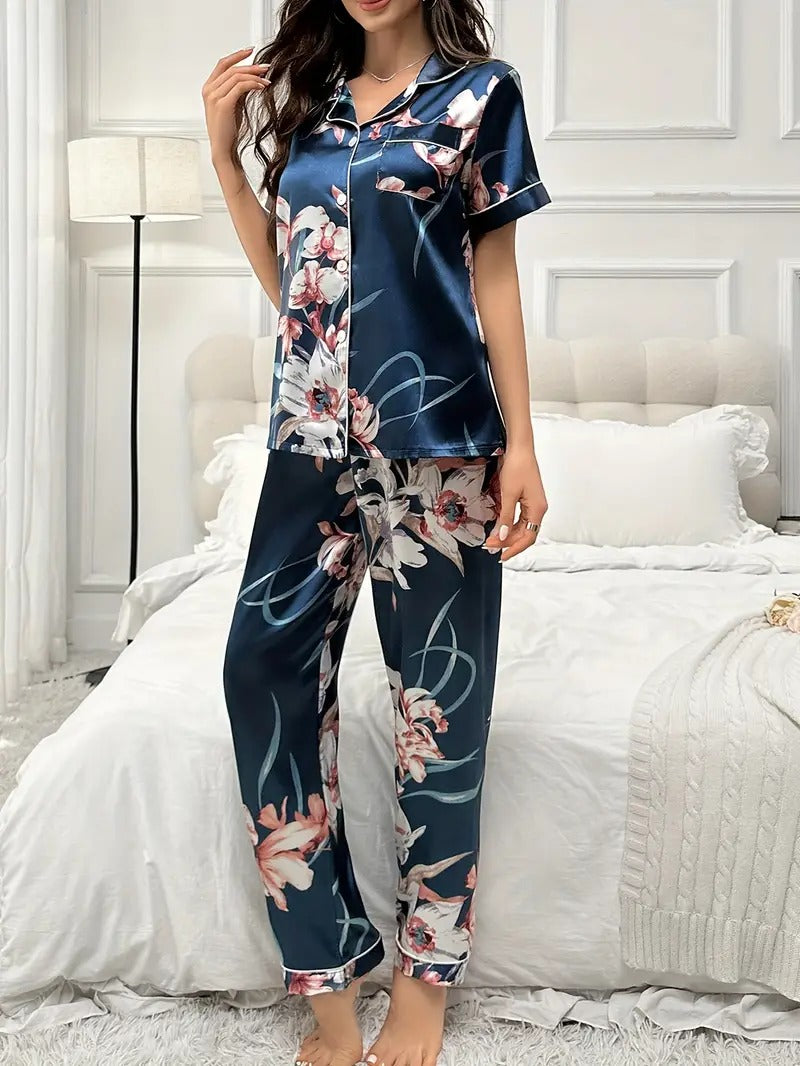 Luxurious Womens Floral Night Suit