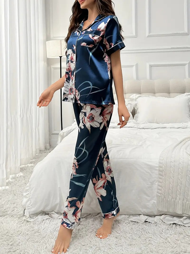 Luxurious Womens Floral Night Suit