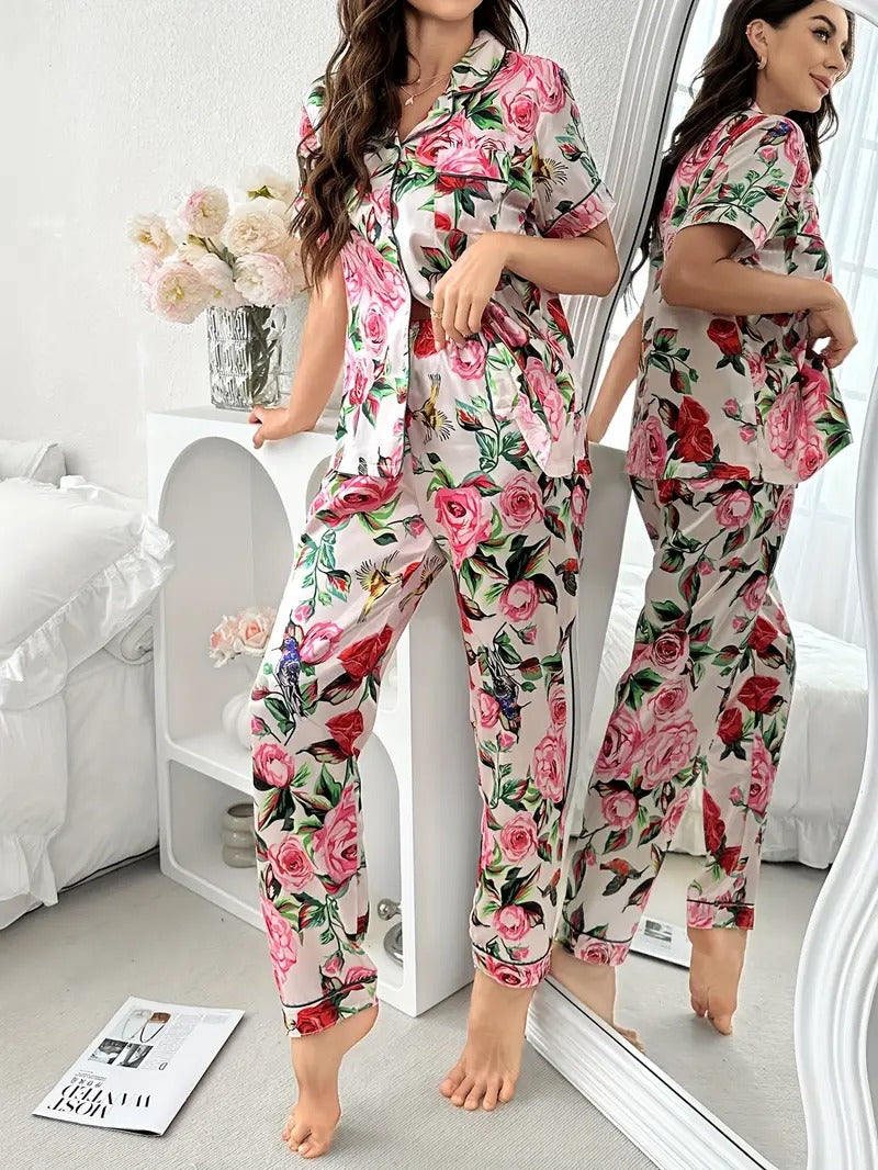 Floral Luxury Night Suit