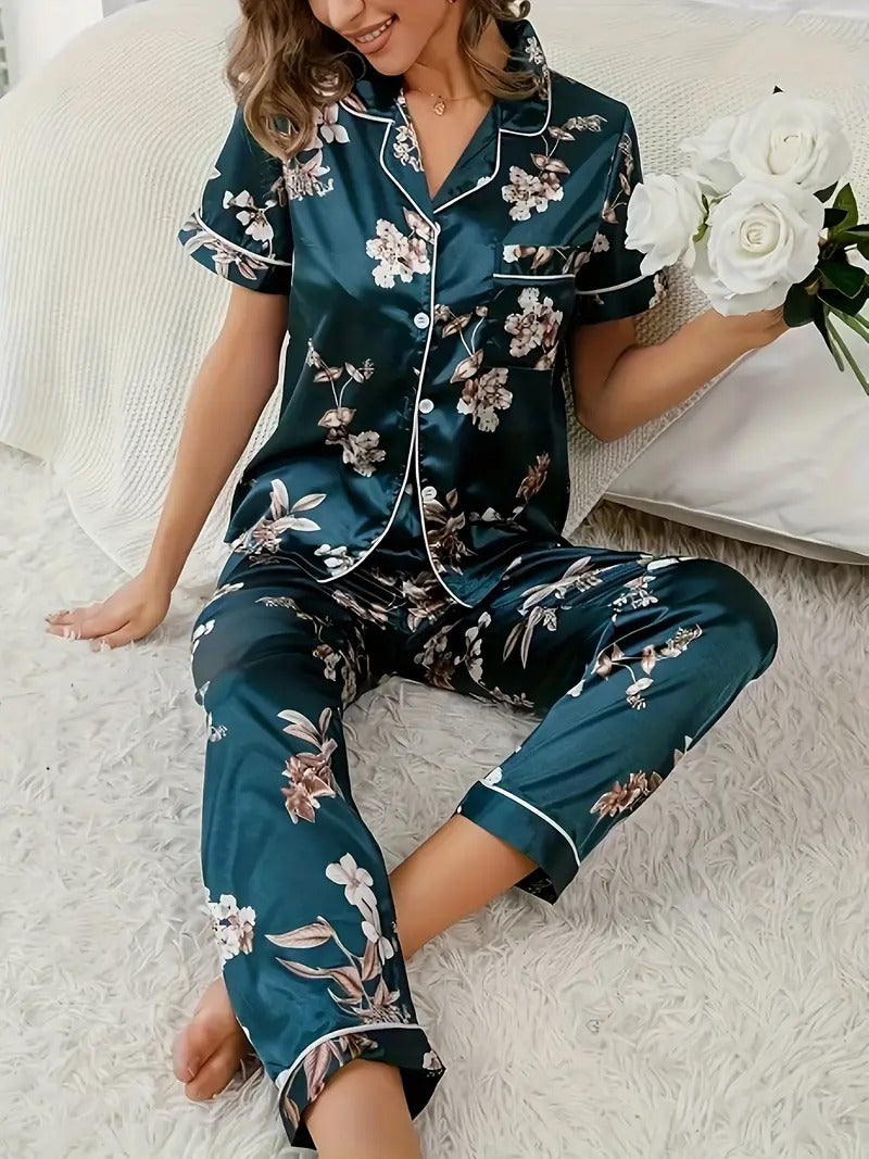 Luxurious Floral Night Suit