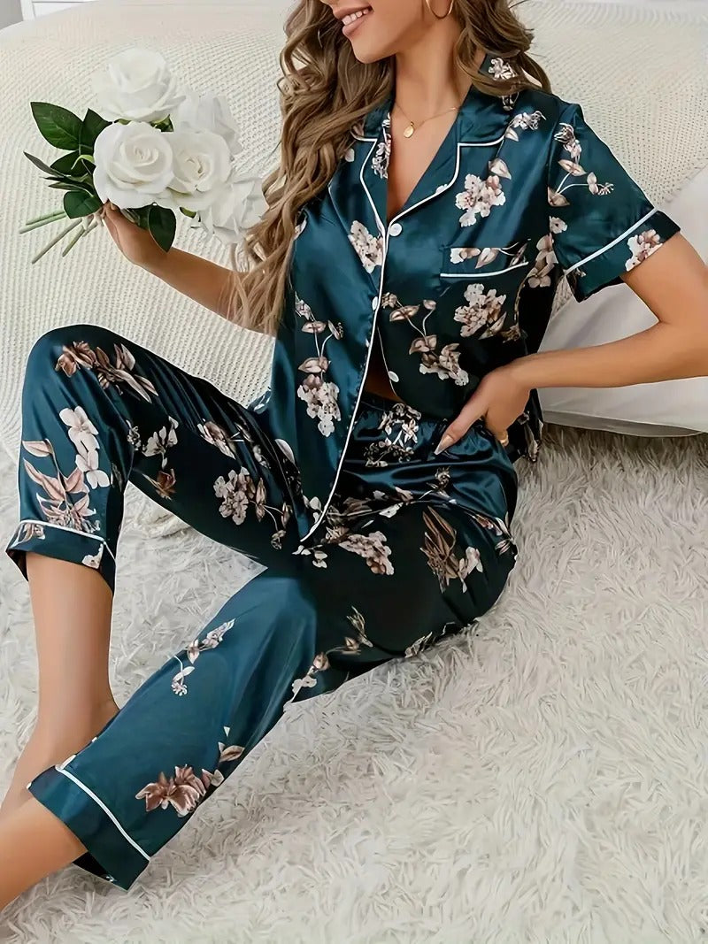 Luxurious Floral Night Suit