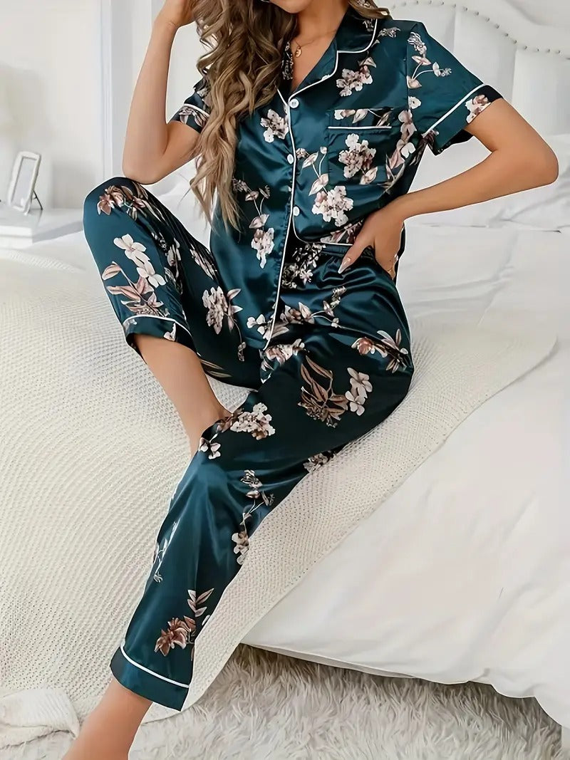 Luxurious Floral Night Suit