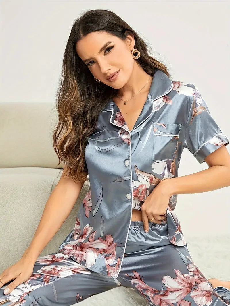 Floral Print Night Suit